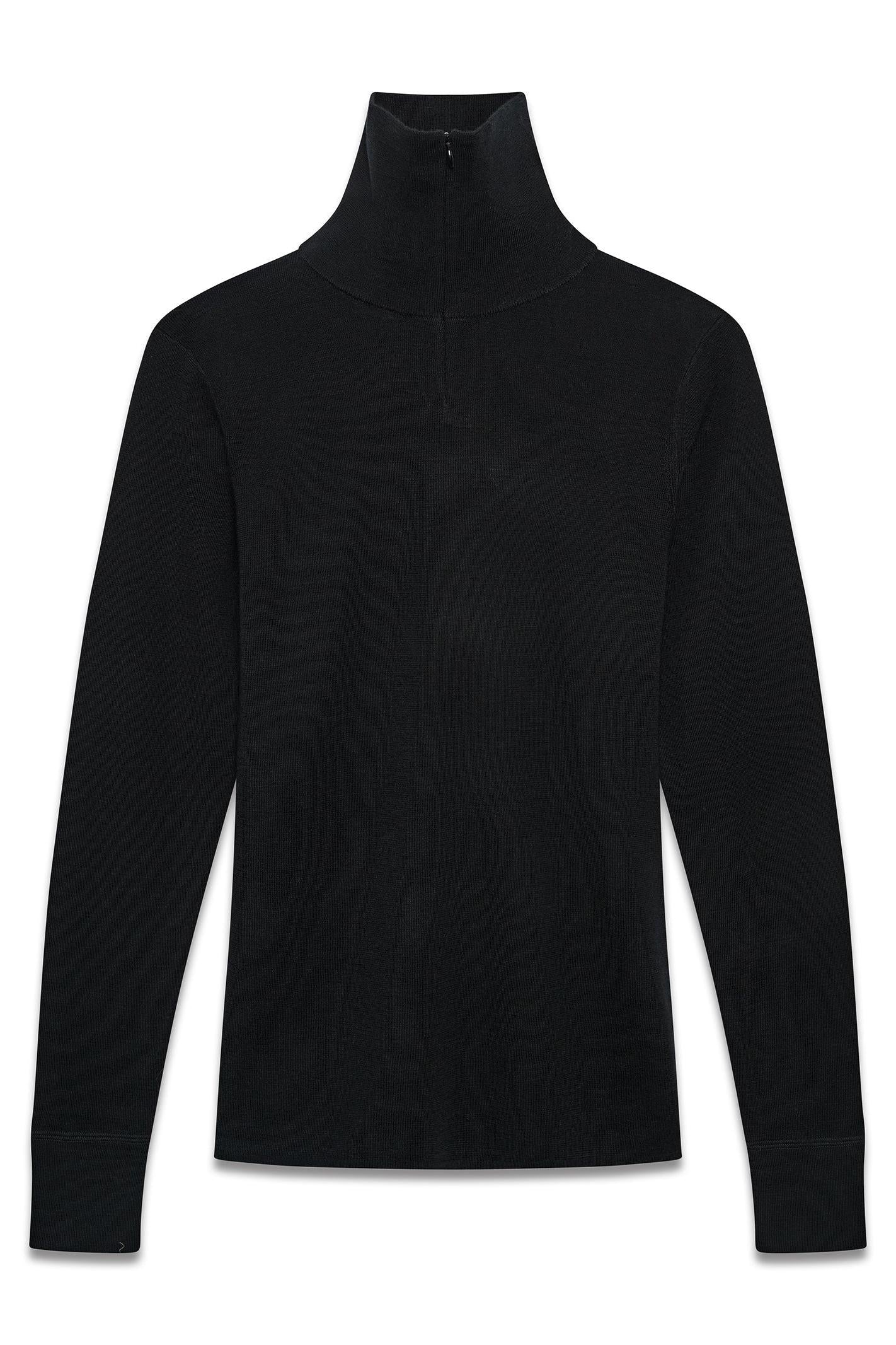 Quarter Zip Turtleneck in Black by 6397-6397-Idlewild-Cincinnati