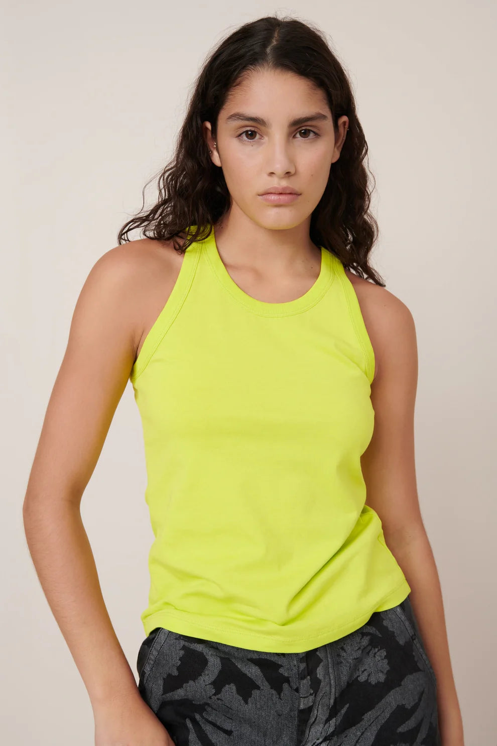 Racerback Singlet in Fluro Yellow by Kowtow-Kowtow-Idlewild-Cincinnati