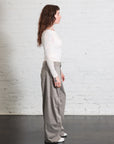 Reactive Garment Dyed Stretch Twill Sid Pant in Pewter by Tibi-Bottoms-Tibi-Idlewild