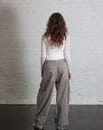 Reactive Garment Dyed Stretch Twill Sid Pant in Pewter by Tibi-Bottoms-Tibi-Idlewild