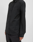 Recycled Tropical Wool Detached Shirt in Black by Tibi-Tibi-Idlewild