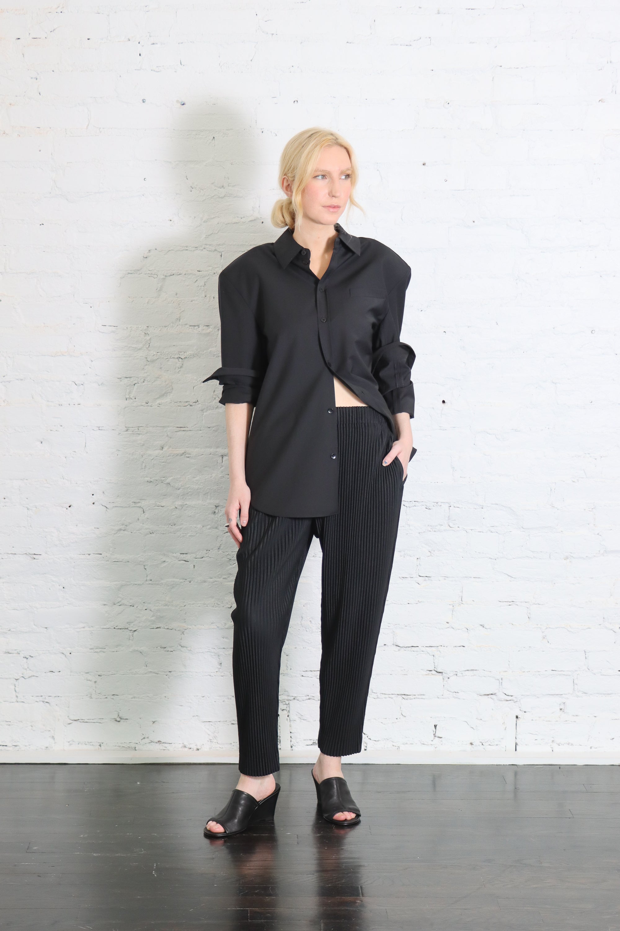 Monthly Colors: April Bottoms in Black by Homme Plissé Issey Miyake-Homme Plissé Issey Miyake-Idlewild-Cincinnati