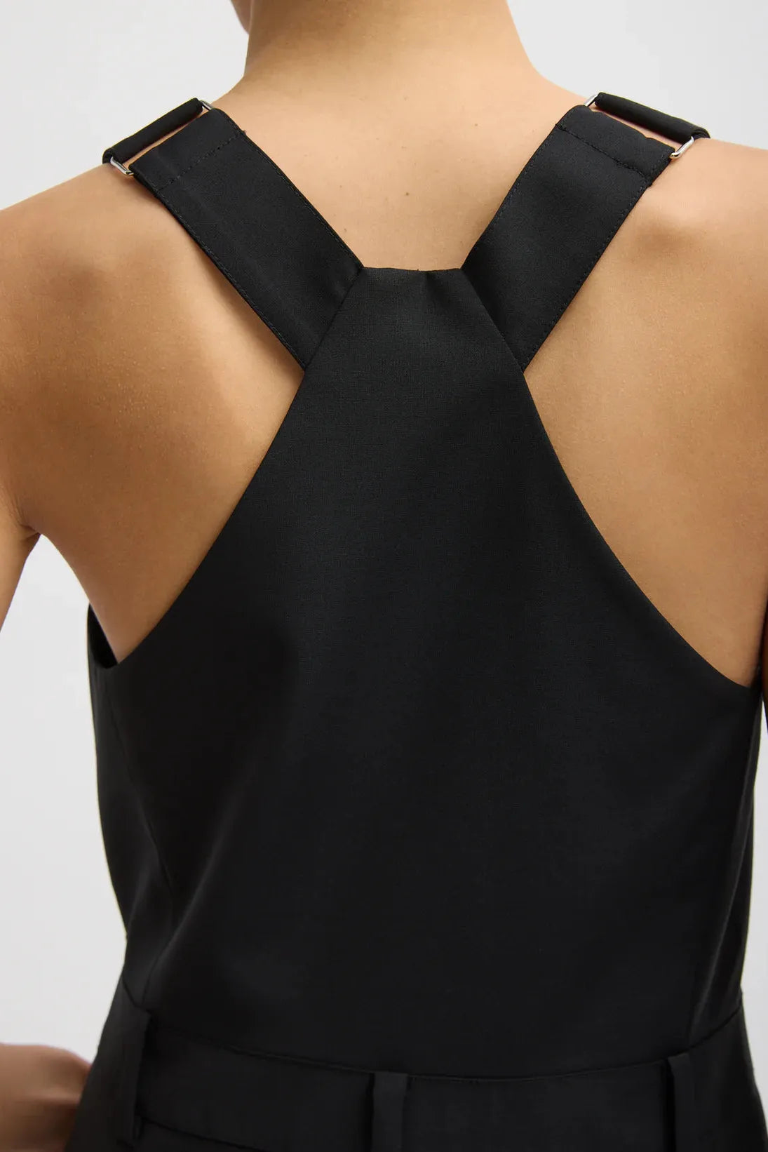 Recycled Tropical Wool Overall Top in Black by Tibi-Tops-Tibi-Idlewild