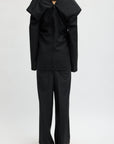 Recycled Tropical Wool Tuxedo Zip Blazer in Black by Tibi-Tibi-Idlewild-Cincinnati