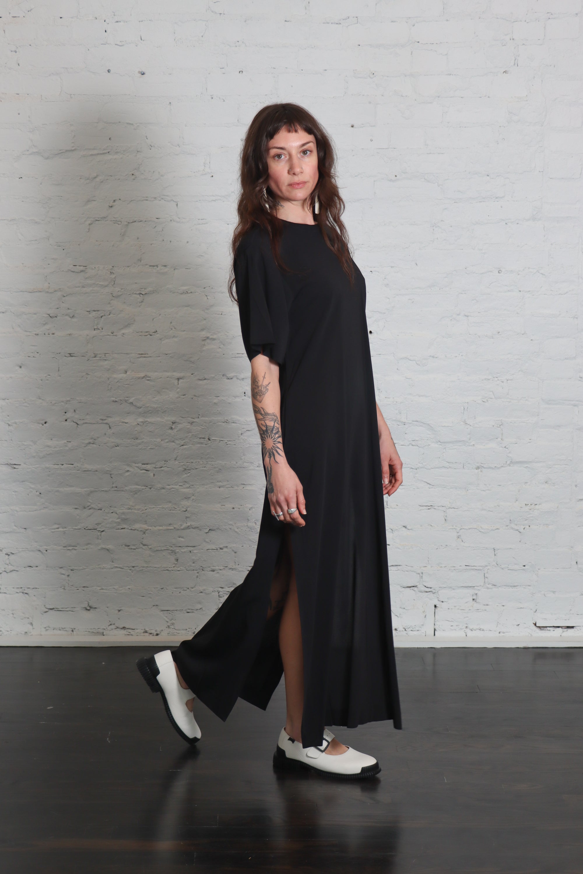 Relaxed Tee Dress in Black by St. Agni-Dresses-St. Agni-Idlewild