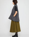 Reversible Wool Vest in Charcoal & Gray by 7115 by Szeki-7115 by Szeki-Idlewild-Cincinnati