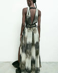 Rhine Dress in Black/Moss/Beige by Nicholas K-Dresses-Nicholas K-Idlewild