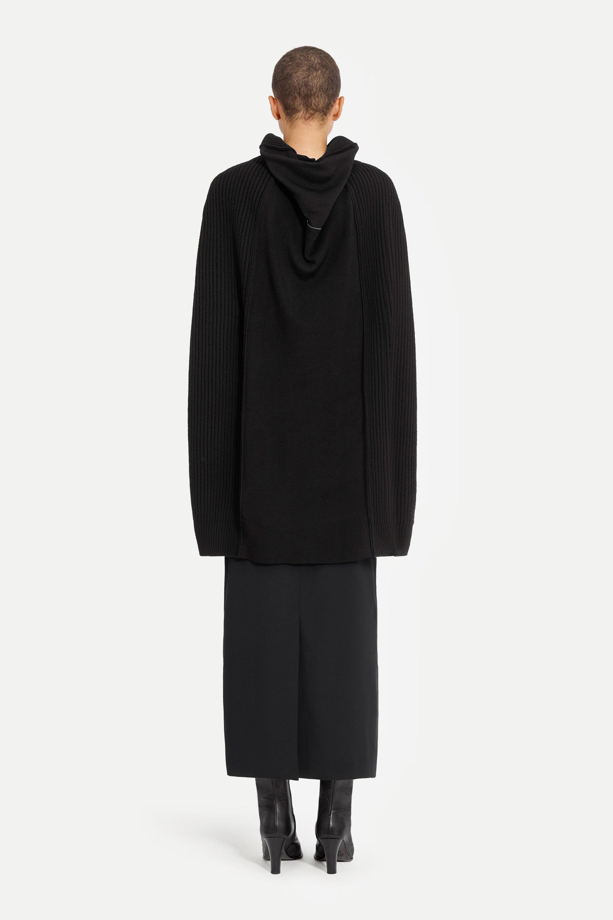 Rib Knit Cardigan Dress Jacket in Black by MM6 Maison Margiela-MM6-Idlewild-Cincinnati