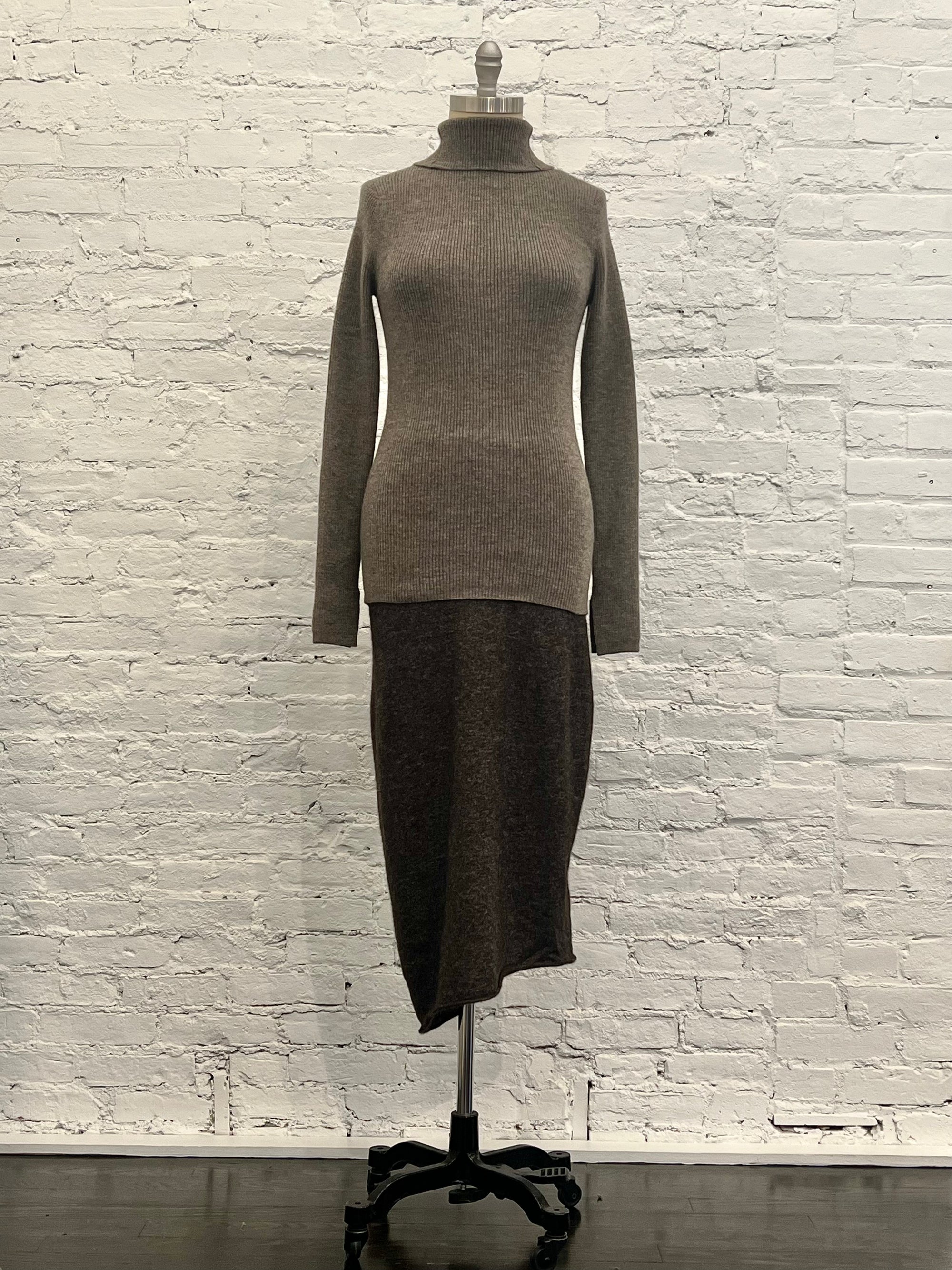 Rib Split Turtleneck in Cinder by Lauren Manoogian-Lauren Manoogian-Idlewild-Cincinnati