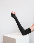 Ribbed Gloves in Black by Andrea Ya'aqov-Andrea Ya'aqov-Idlewild