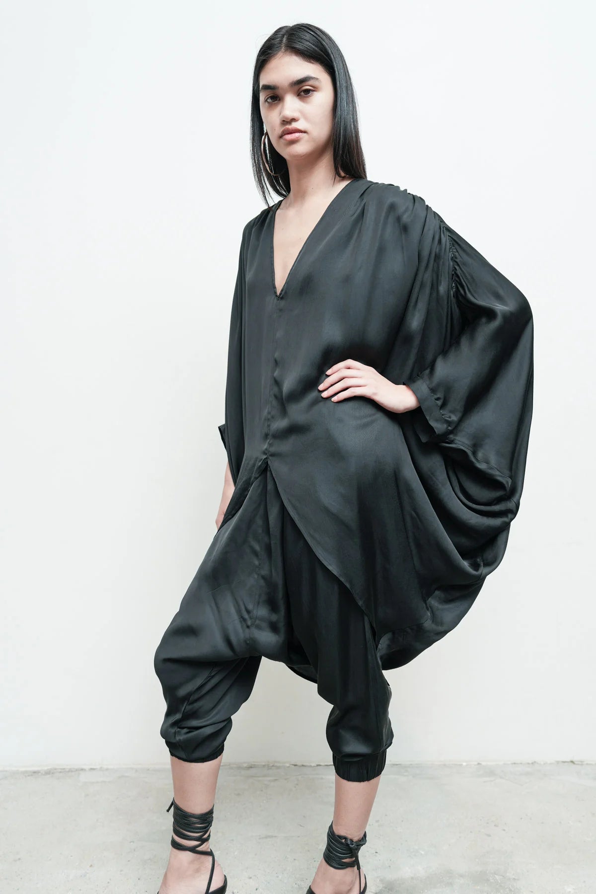 River Shirt in Black by Nicholas K-Tops-Nicholas K-Idlewild