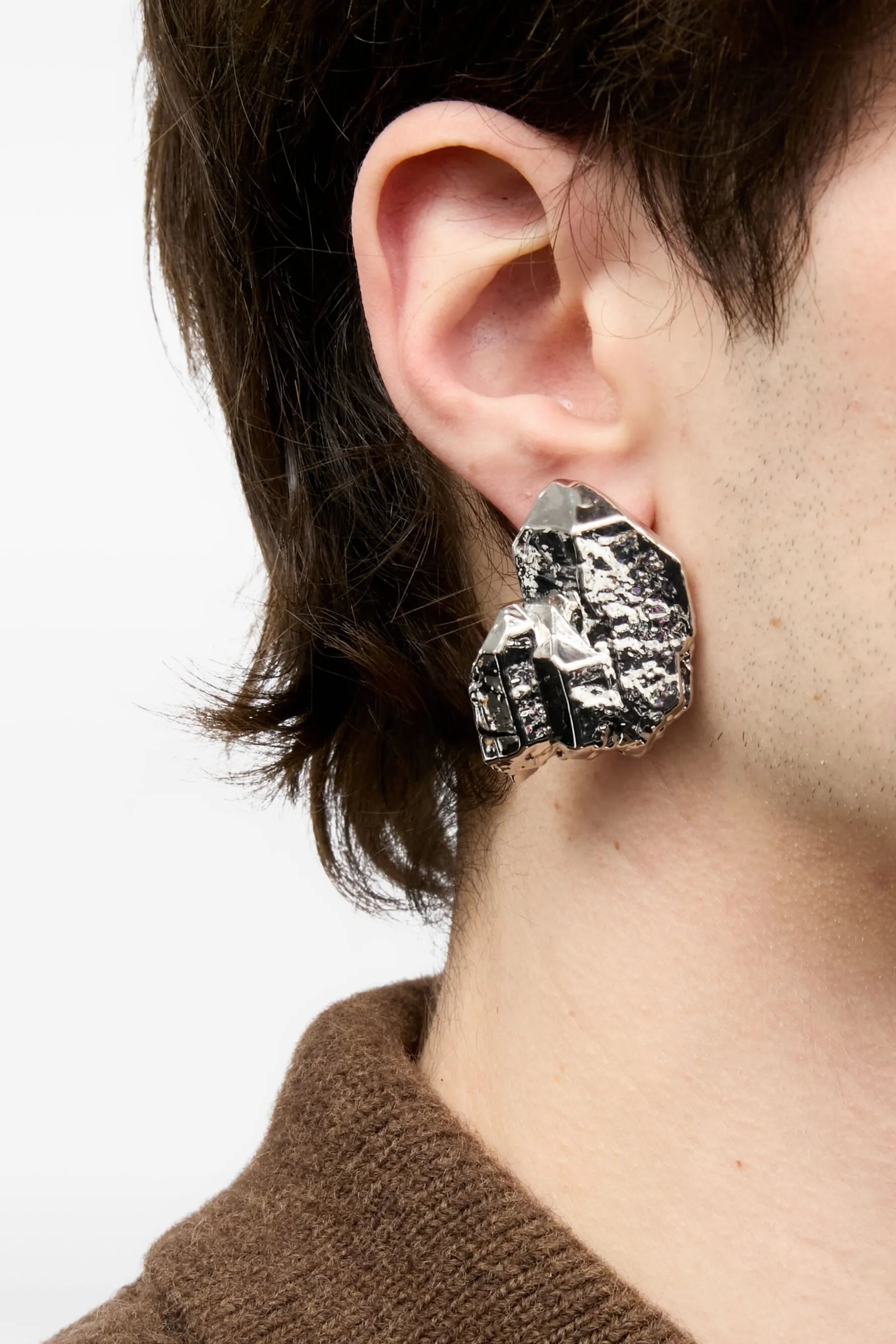 Rock Earrings in Polished Palladio by MM6 Maison Margiela-MM6-Idlewild-Cincinnati