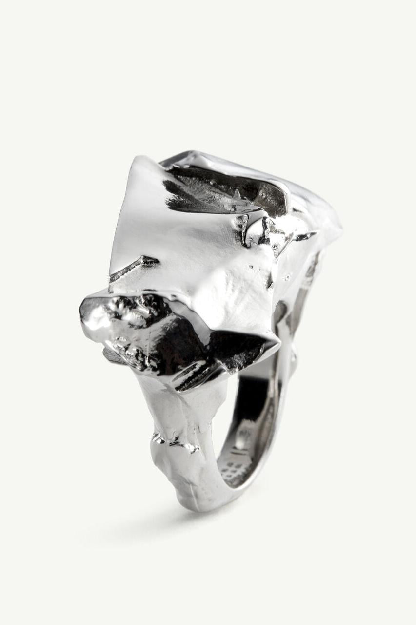 Rock Ring in Polished Palladio by MM6-MM6-Idlewild-Cincinnati