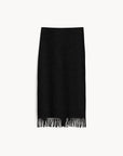Blaine Fringe Skirt in Black by Rodebjer