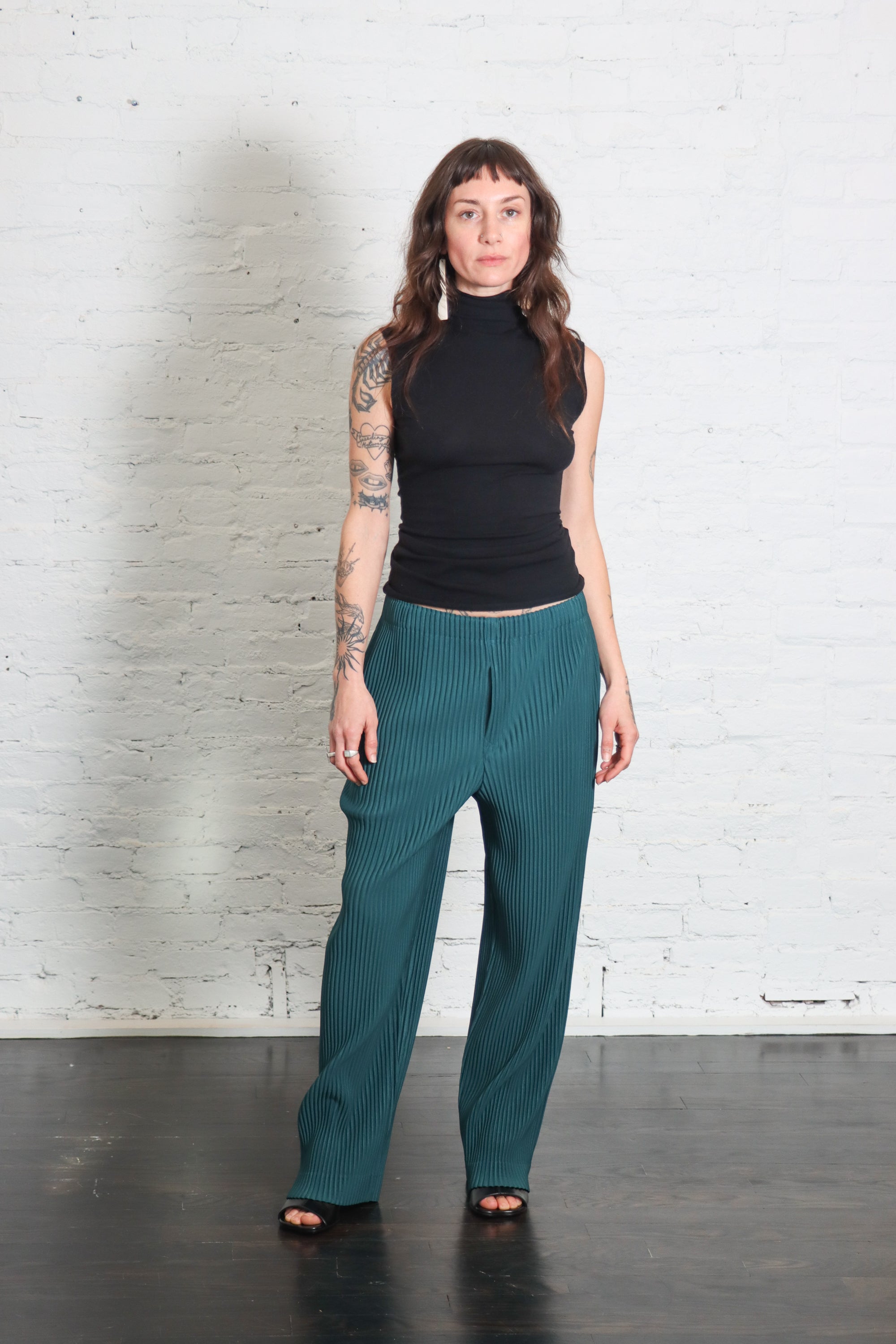 Roll Neck Tank in Black by 6397-6397-Idlewild