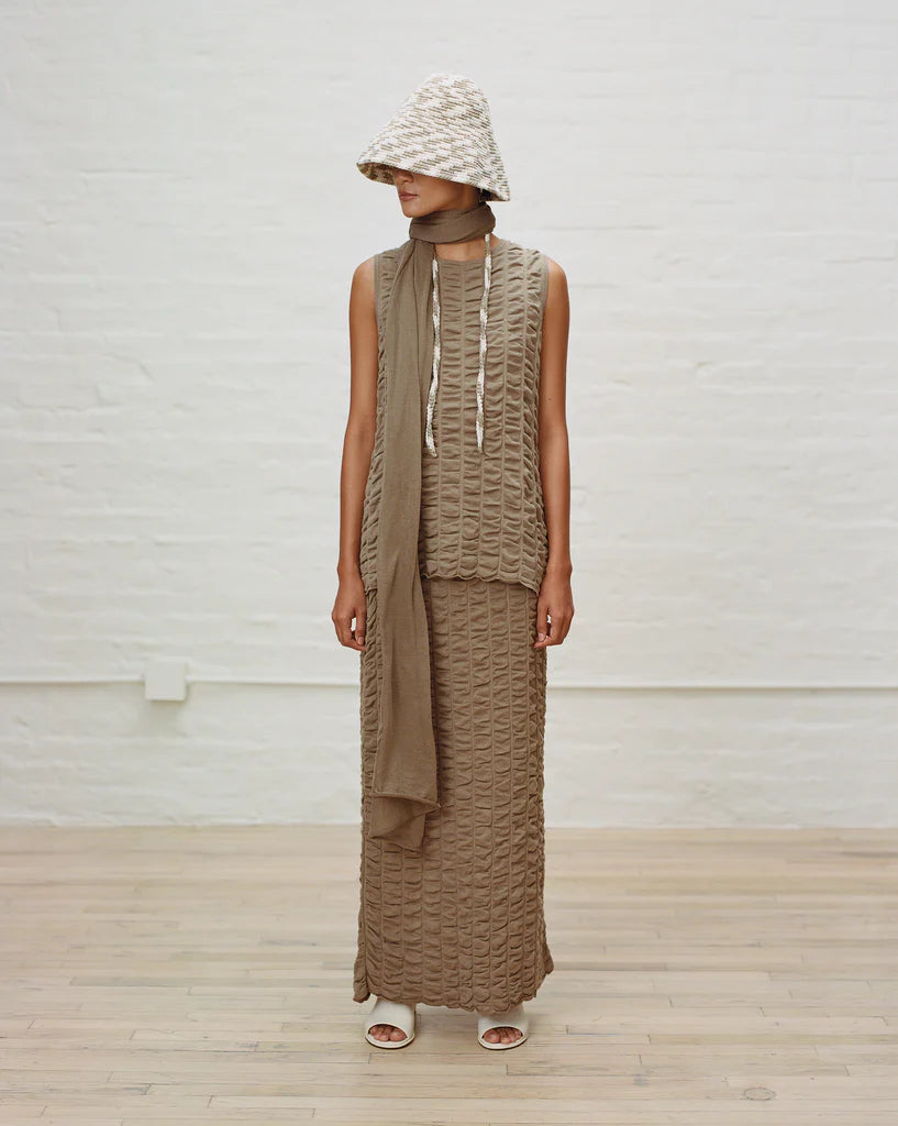 Ruche Skirt in Earth by Lauren Manoogian-Bottoms-Lauren Manoogian-Idlewild