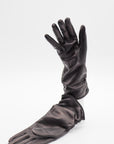 Ruched Lambskin Cashmere Lined Gloves in Black by Gloves Forino 1899-Gloves Forino 1899-Idlewild-Cincinnati