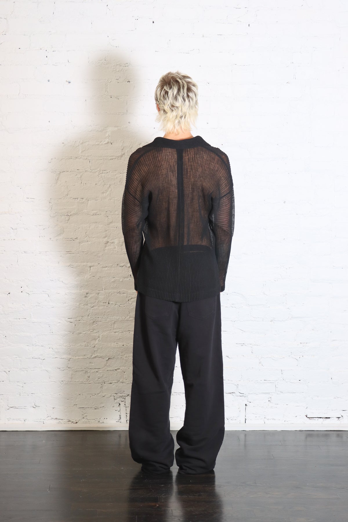 Rustic Mesh Cardigan in Black by Homme Plisse Issey Miyake-Homme Plisse Issey Miyake-Idlewild-Cincinnati