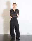 Rustic Mesh Cardigan in Black by Homme Plisse Issey Miyake-Homme Plisse Issey Miyake-Idlewild-Cincinnati