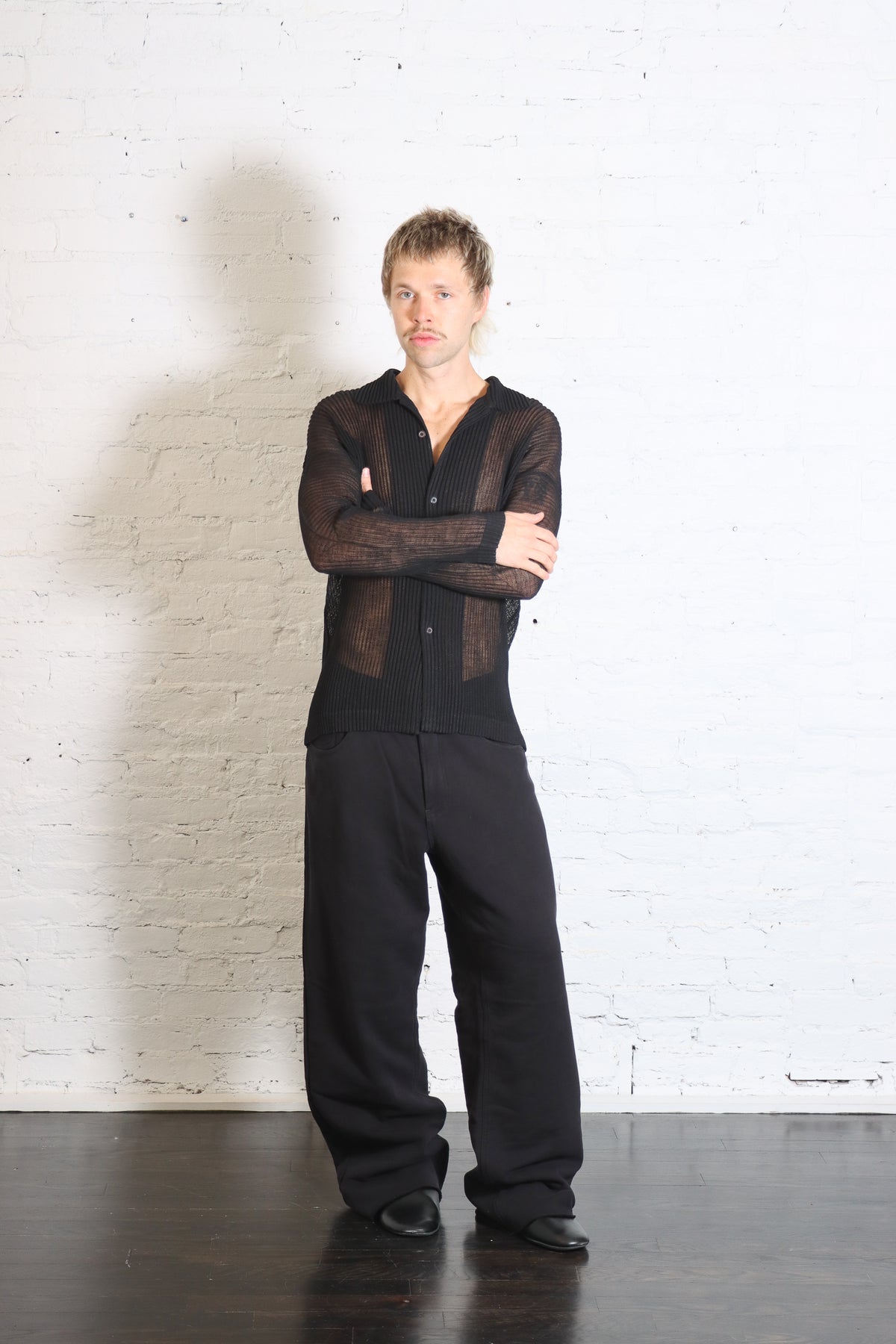 Rustic Mesh Cardigan in Black by Homme Plisse Issey Miyake-Homme Plisse Issey Miyake-Idlewild-Cincinnati