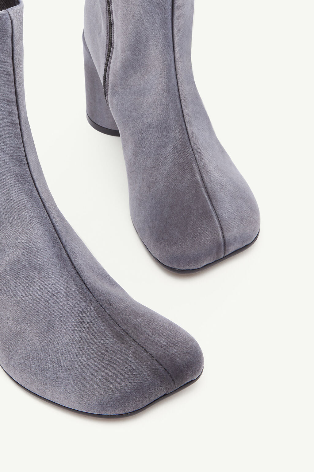Satin Anatomic Ankle Boot in Grey by MM6 Maison Margiela