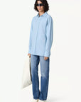 Tie-back Shirt in Blue Stripe by MM6 Maison Margiela