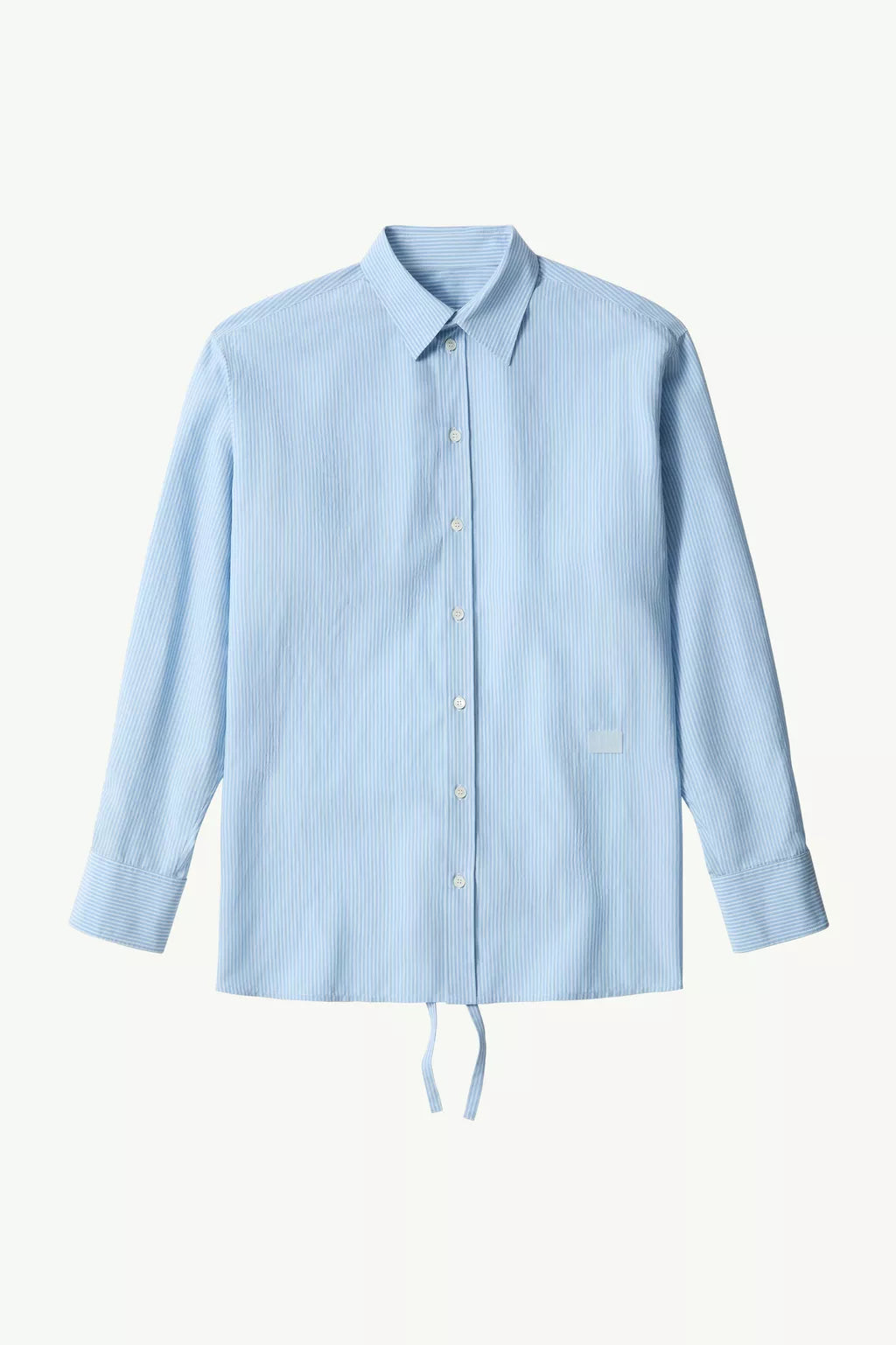 Tie-back Shirt in Blue Stripe by MM6 Maison Margiela