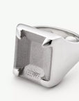 Unexisting Stone Ring in Polished Palladio by MM6 Maison Margiela