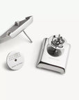 Unexisting Stone Earrings in Polished Palladio by MM6 Maison Margiela