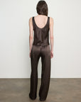 Silk Satin U Tank in Olive Bronze by Enza Costa-Enza Costa-Idlewild-Cincinnati