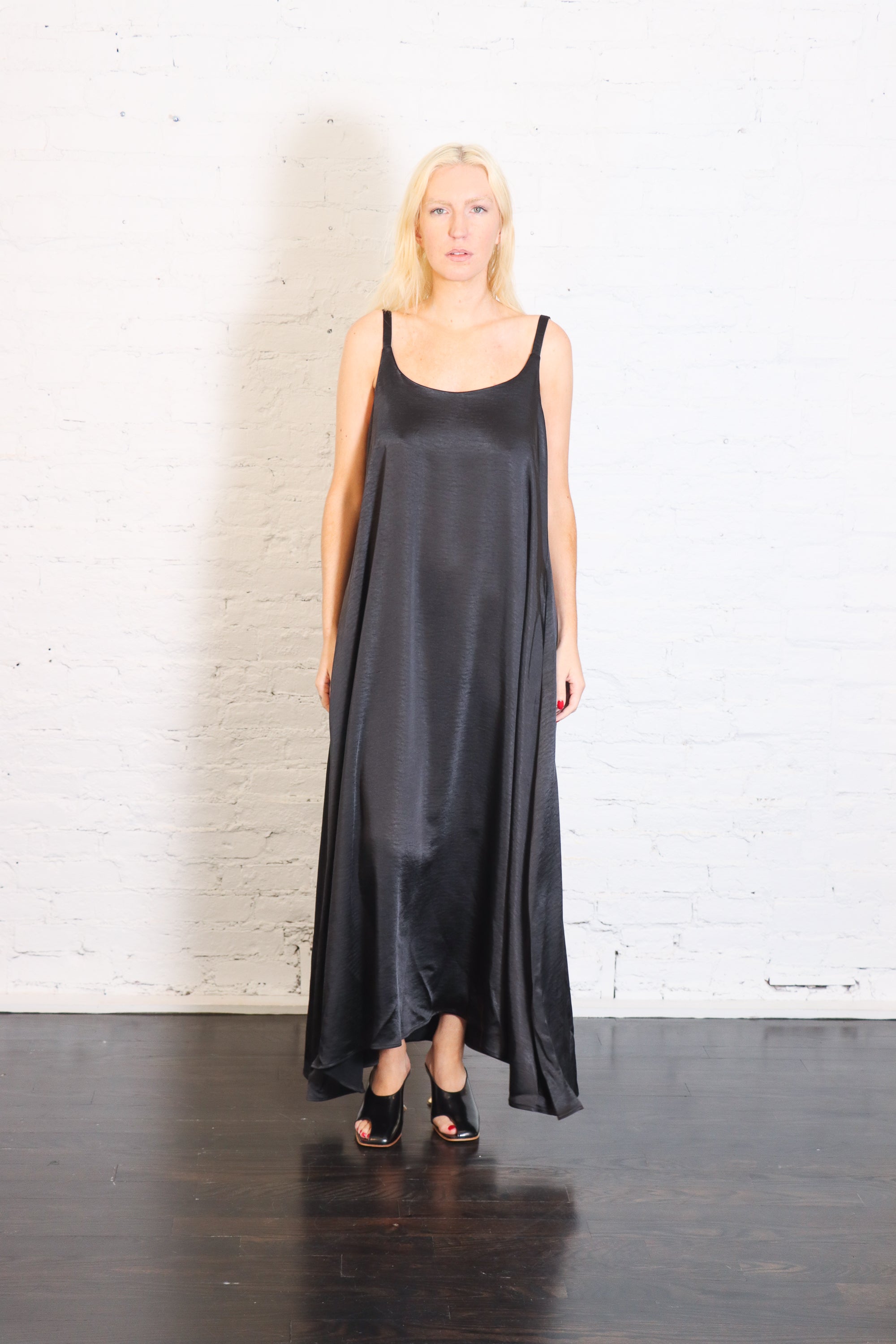 Sateen Slip Dress in Black by Planet-Planet-Idlewild-Cincinnati