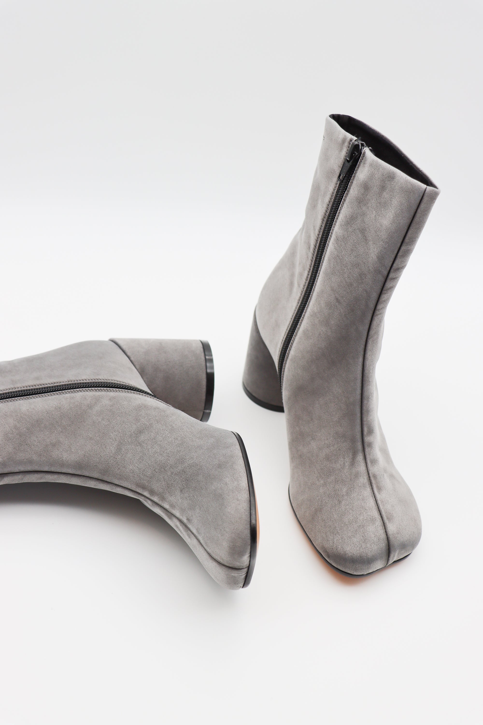 Satin Anatomic Ankle Boot in Grey by MM6 Maison Margiela-MM6-Idlewild-Cincinnati