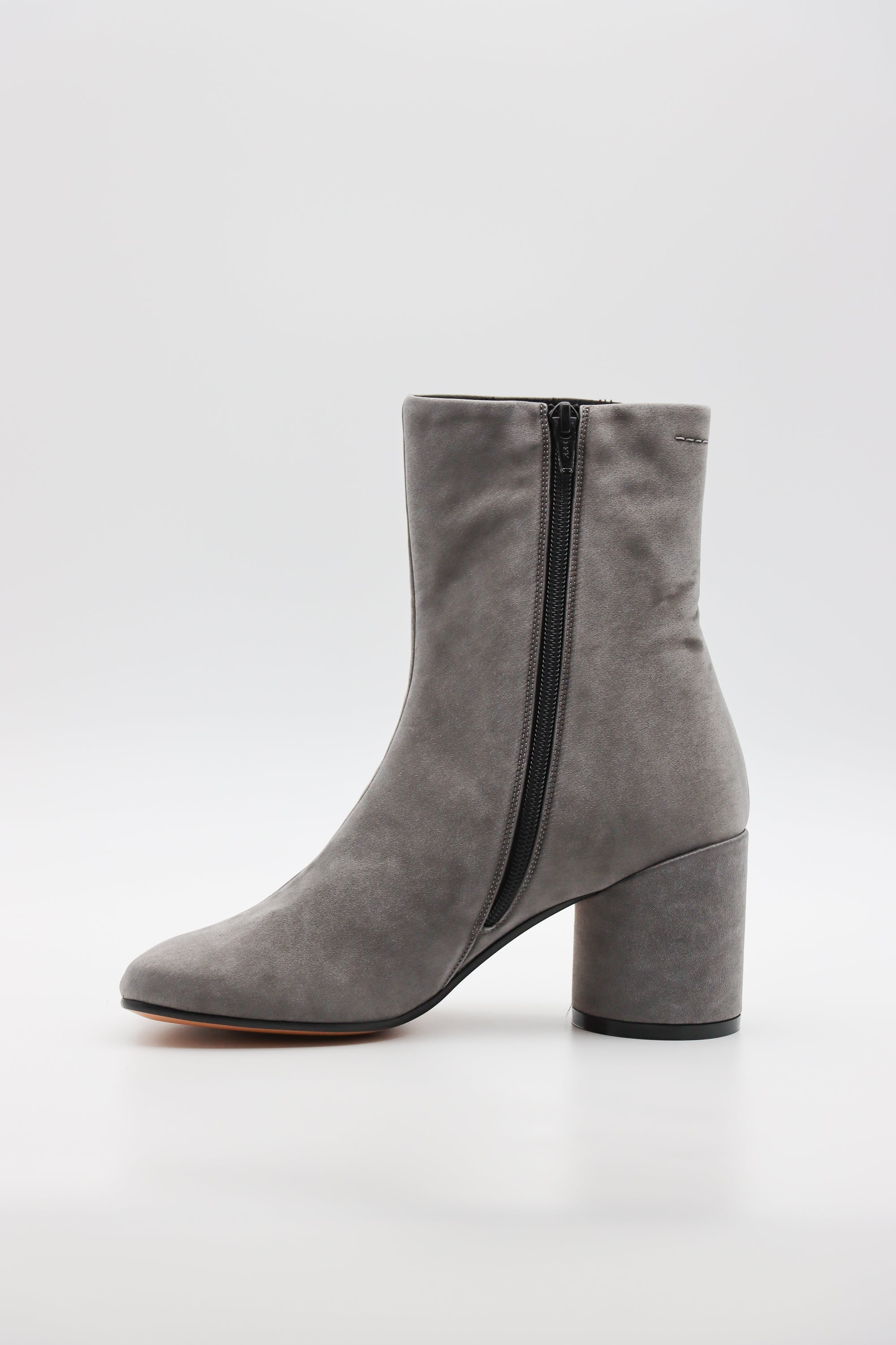 Satin Anatomic Ankle Boot in Grey by MM6 Maison Margiela-MM6-Idlewild-Cincinnati