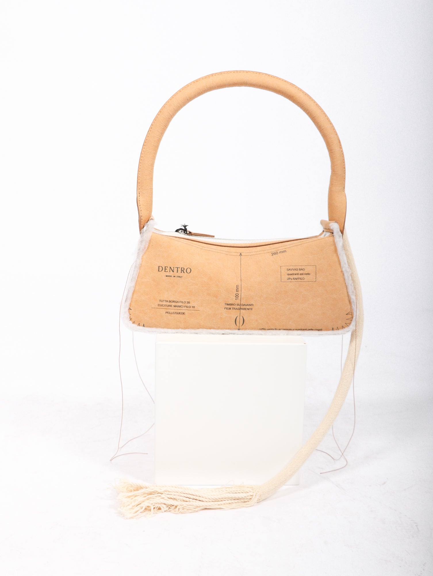Savvas Shoulder Bag in Brown Paper by Dentro-Idlewild