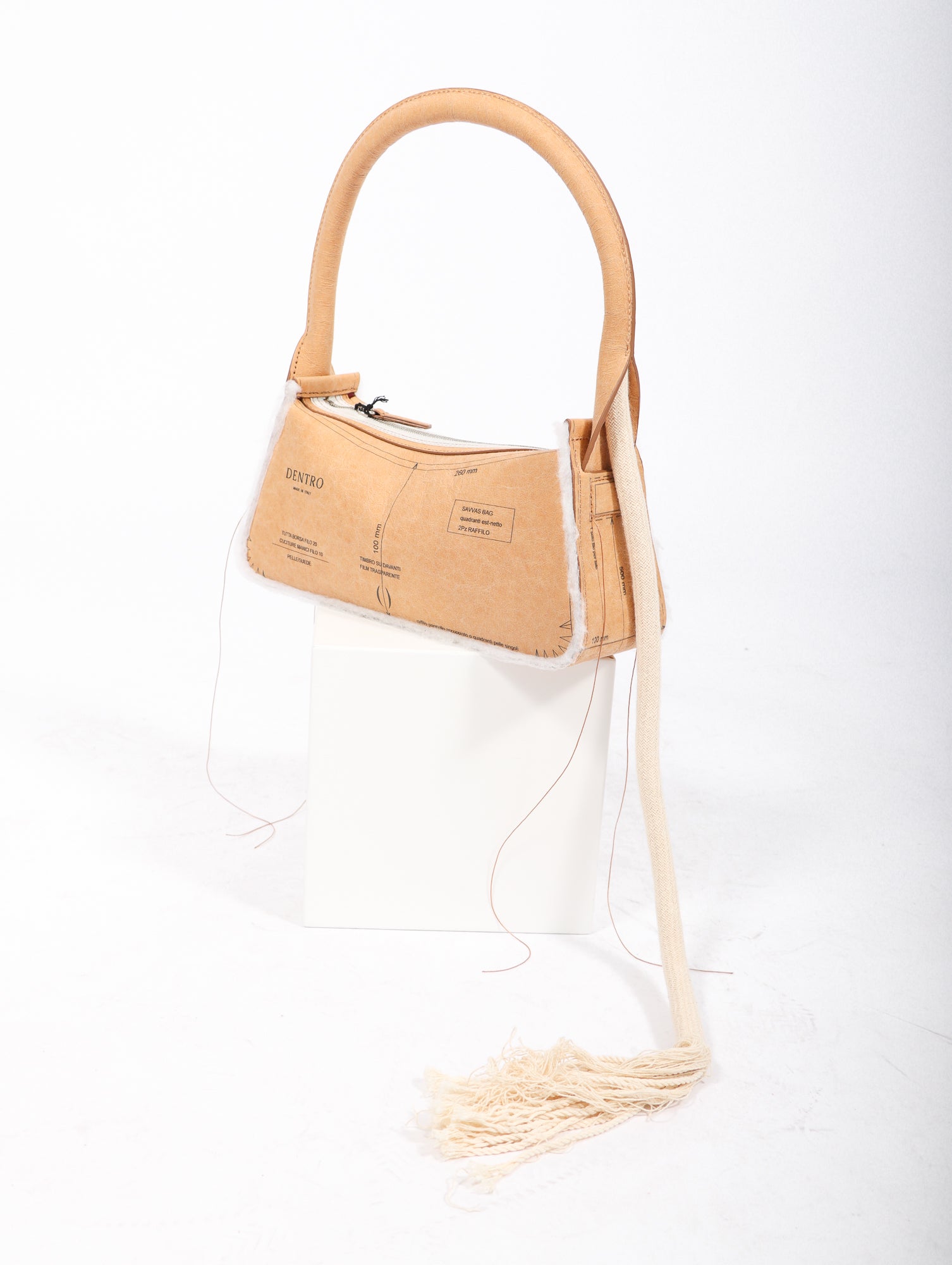 Savvas Shoulder Bag in Brown Paper by Dentro-Idlewild