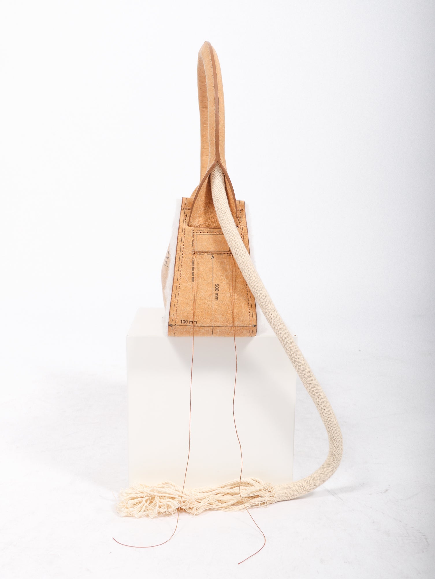 Savvas Shoulder Bag in Brown Paper by Dentro-Idlewild