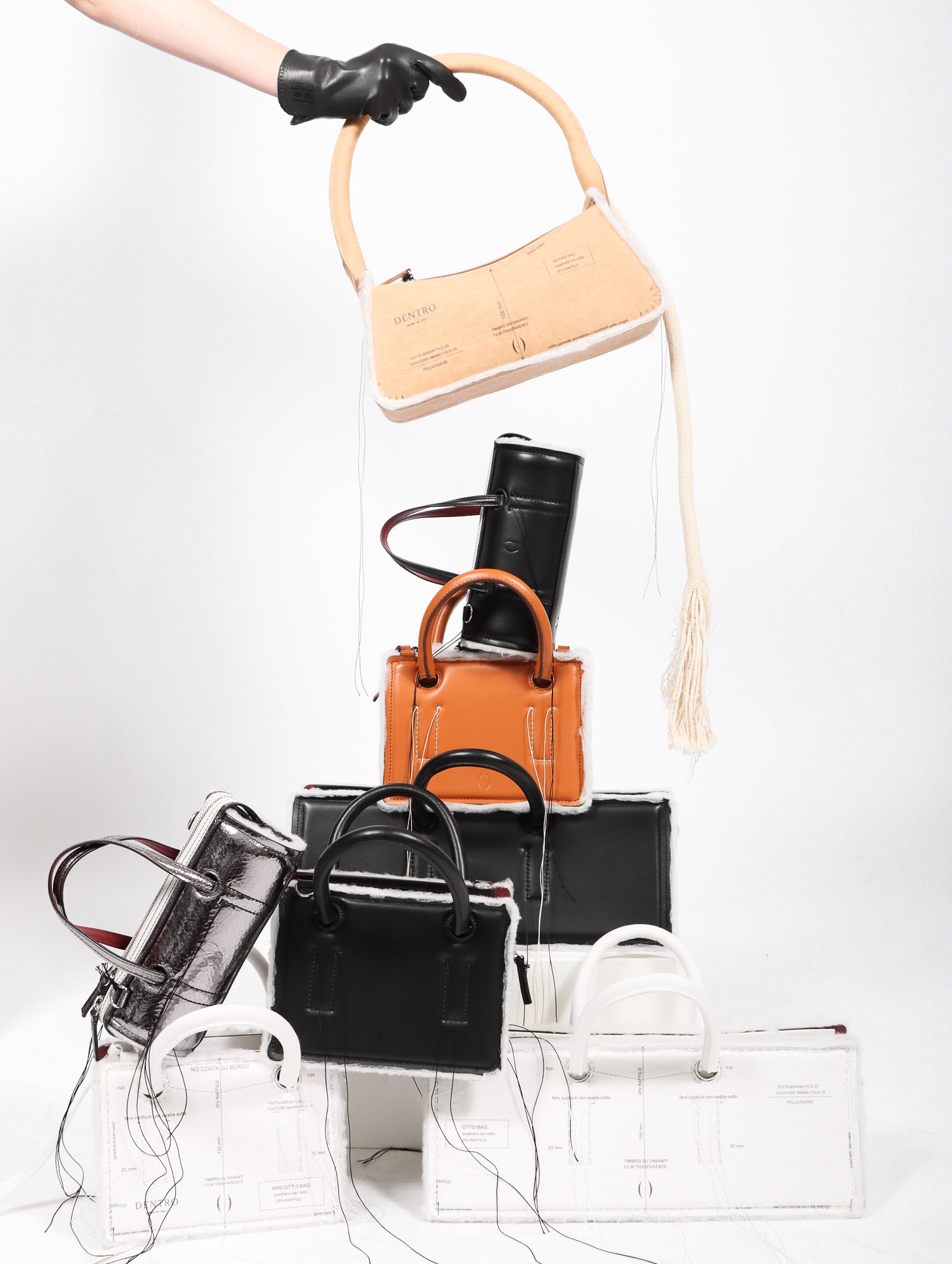 Savvas Shoulder Bag in Brown Paper by Dentro-Idlewild