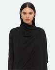 Scarf Long Sleeve Top in Black by Helmut Lang-Tops-Helmut Lang-Idlewild