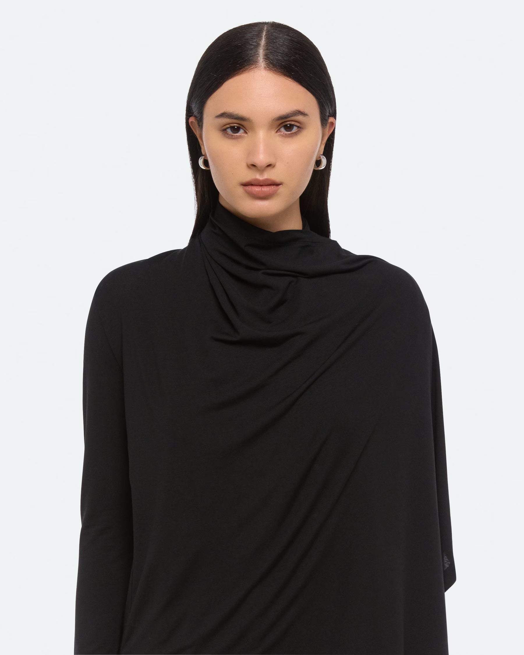 Scarf Long Sleeve Top in Black by Helmut Lang-Helmut Lang-Idlewild-Cincinnati
