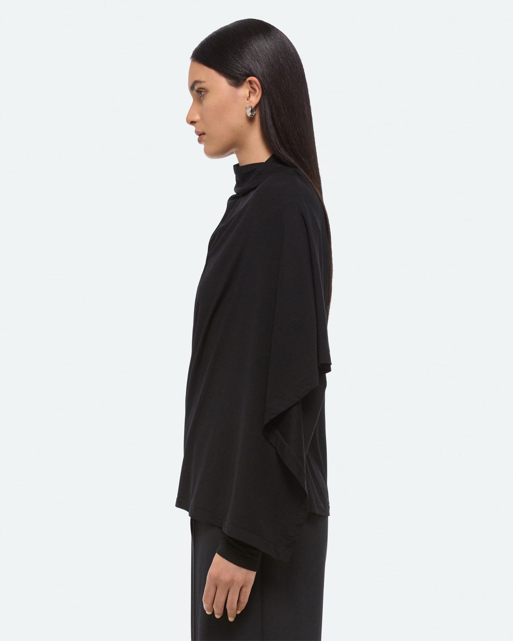 Scarf Long Sleeve Top in Black by Helmut Lang-Helmut Lang-Idlewild-Cincinnati