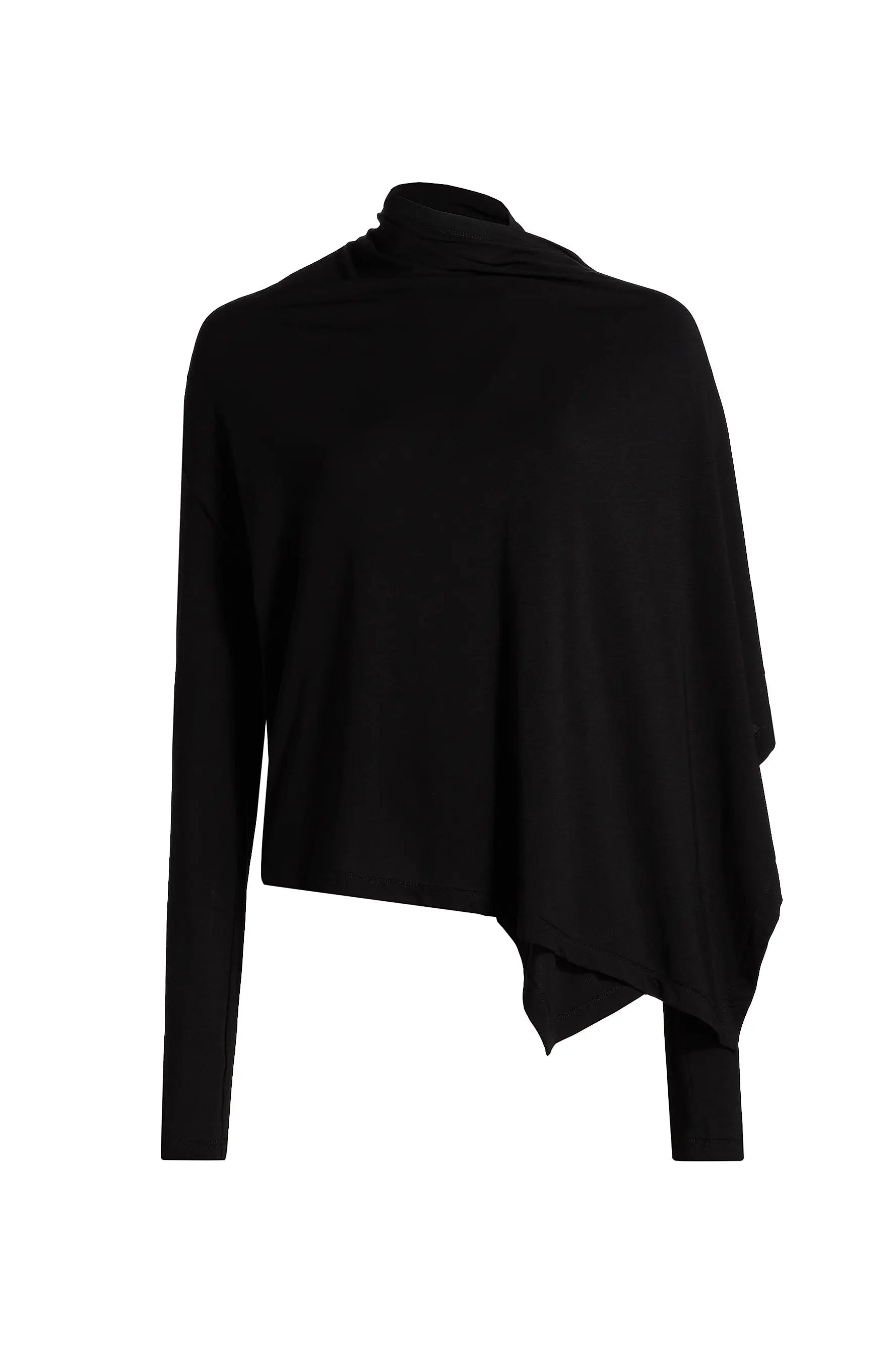 Scarf Long Sleeve Top in Black by Helmut Lang-Helmut Lang-Idlewild-Cincinnati