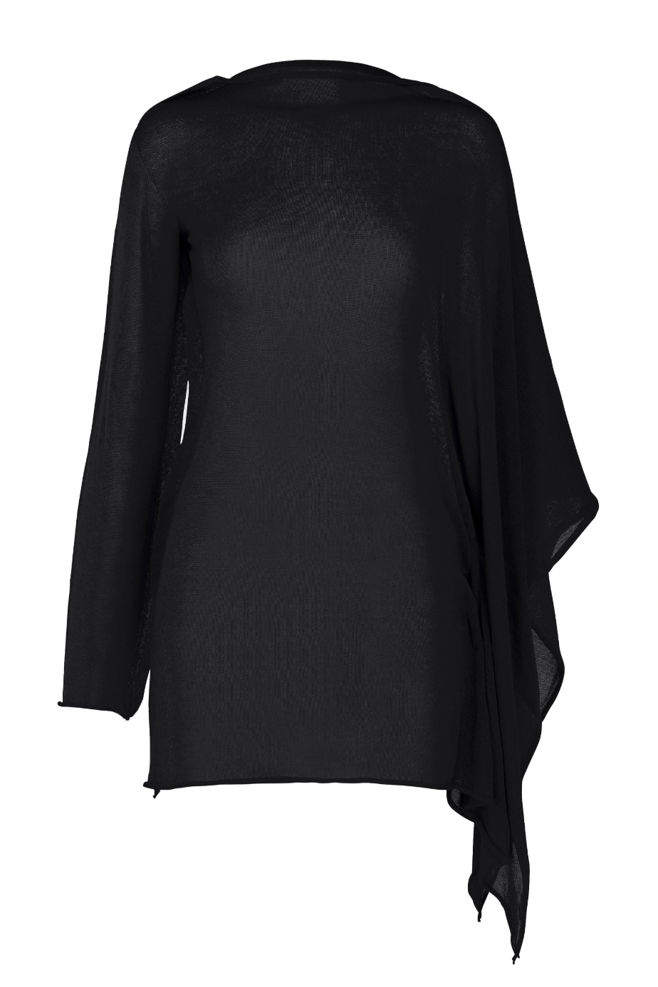 Concealed Knit Top in Black by Issey Miyake