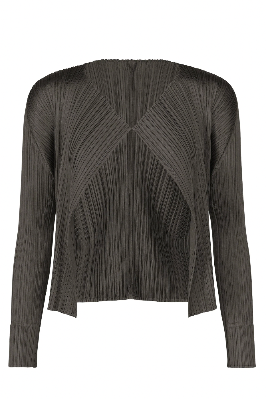 Monthly Colors: June Cardigan in Charcoal by Pleats Please Issey Miyake