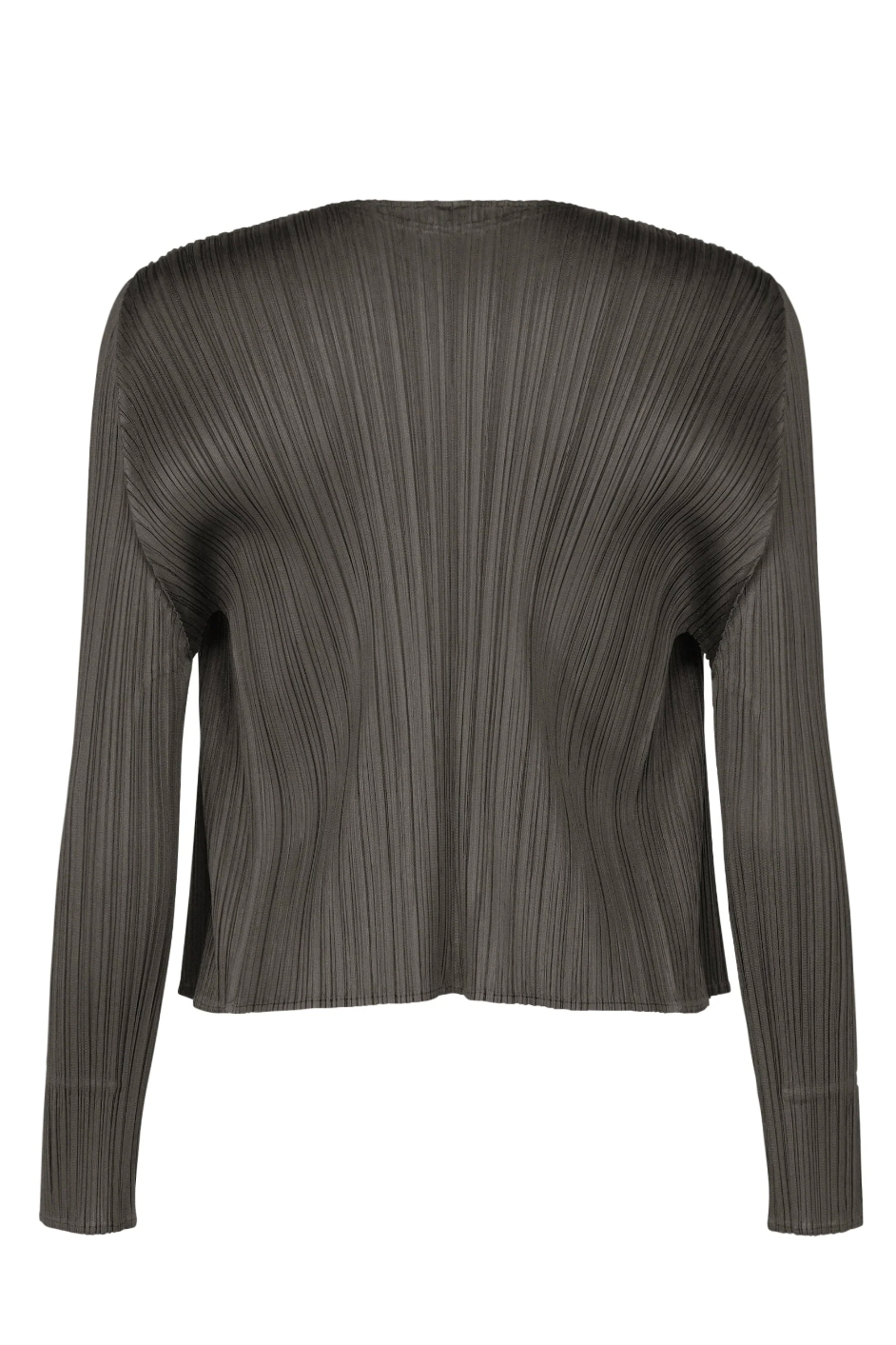 Monthly Colors: June Cardigan in Charcoal by Pleats Please Issey Miyake