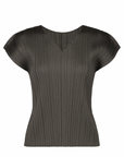 Monthly Colors: June Top in Charcoal by Pleats Please Issey Miyake