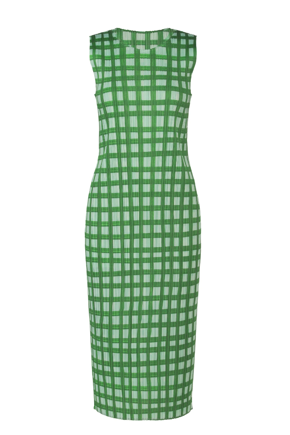 Basket Dress in Green by Pleats Please Issey Miyake