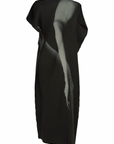 Hands of Lover Pleats Dress in Black-Hued by Issey Miyake
