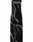 Hands of Lover Velour Dress in Black-Hued by Issey Miyake