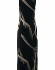 Hands of Lover Velour Dress in Black-Hued by Issey Miyake