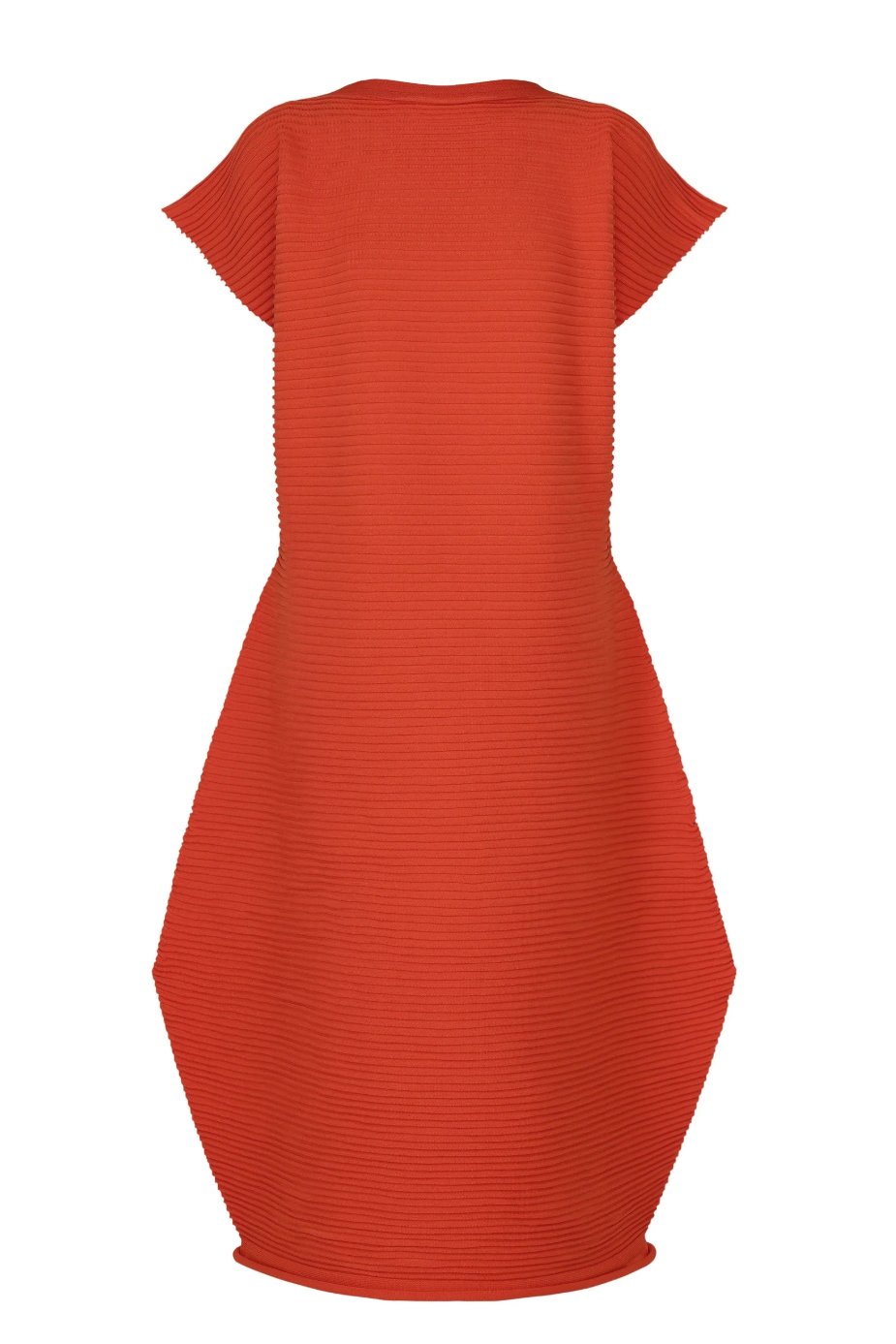 Zig Zag Knit Dress in Red by Pleats Please Issey Miyake